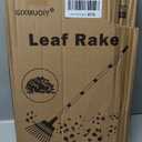Heavy Duty Garden Rake, Metal Leaf Rake with 73 Inch Adjustable Handle and 25 Tines for Lawn, Yard, Garden Beds, Leaves, Debris and Shrubs