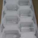 Square Wine Glasses Set of 12,10oz Large Champagne Flute, Square Unique White & Red Wine Goblets, Dishwasher-safe Clear (12)