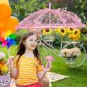 Mini Lace Embroidery Parasol for Kids – Vintage Bridal Umbrella for Wedding Flower Girls, Small Decorative Lace Parasol for Tea Party