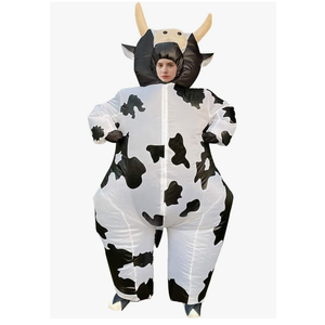 Inflatable Cow Costume Blow up Costume for Cosplay Party Festival Halloween Parade Carnival Suit Jumpsuit