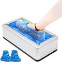 Automatic Shoe Cover Machine with 200 Disposable Shoe Covers Automatic Shoe Cover Machine for Home Use Disposable Non-slip Waterproof Shoe Covers for Indoors, Offices, Factories (Silver)