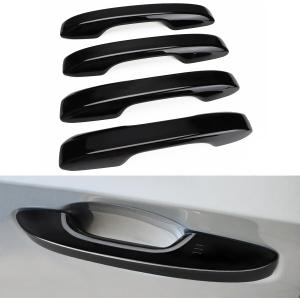 Upgraded Snap-on Door Handle Cover Compatible for 2022-2024 2025 2026 Honda Civic Accessories for 2023 2024 2025 2026 Honda CRV HRV No Adhesive Handle Protectors Glossy Black