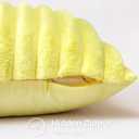 OTOSTAR Yellow Faux Rabbit Fur Decorative Throw Pillow Cover 18x18 Inch Soft Cozy Plush Striped Pillowcase Velvet Cushion Cover for Sofa Couch Bed Living Room