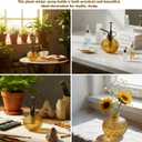 OFFIDIX Vintage Glass Spray Bottle, 300ML Plant Mister with Plastic Top Pump, Garden Sprayer, Cleaning (Brown)