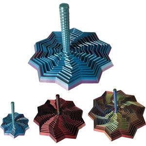 2 PCS 3D Printed Expanded Sensory Fidget Star,Stress-Relief Spinning Tower Toy with Handles,Sensory Toys for Adults & Teens