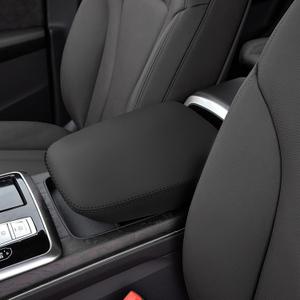 Center Console Cover for Audi Q8 2019-2025 (Black) Armrest Cover for 2019 2020 2021 2022 2023 2024 2025 Audi Q8 Accessories