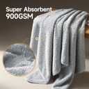 REDKISS Ultra-Plush Bath Towel Set - 900GSM Premium Thick Cotton for Bathroom & Spa, Super Absorbent Bath Sheets with No Shedding (2-Piece Bath Towel Set for Adults, Luxury Hotel & Home Use)-Blue lime