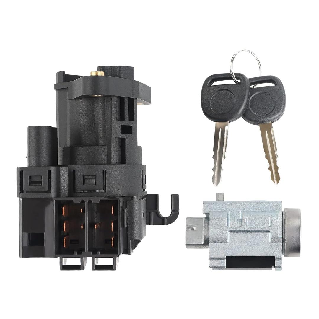 WMPHE Ignition Switch Lock Cylinder with 2 Keys Compatible with 2000-2005 Chevy Impala Chevy Monte,1997-2003 Chevy Malibu,2004-2005 Chevy Classic,Replace OE 12458191,22599340