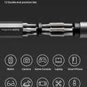 HOTO 24 in 1 Multi Bit Mini Screwdriver Set Magnetic, Manual Precision Screwdriver Set, EDC Pen Screwdriver for Eyeglasses, Electronics, Watches, Phones, Laptops, Cameras, Slate Grey
