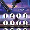 InnoGear Mic Boom Arm Microphone Stand Cable Management for Blue Yeti FIFINE AM8 K669B HyperX QuadCast S SoloCast AT2020 Shure SM7B MV7 and Other Microphone