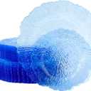 U-QE 60PCS Clear Blue Plates - Blue Plastic Hanukkah Plates Disposable&Reusable - Heavy Duty Plastic Plate for Hanukkah, Party&Wedding Including 30 Dinner Plate 10" & 30 Appetizer Plate 7"