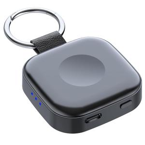 Temdan Portable Wireless Charger for Apple Watch Magnetic iwatch Charger 1200mah Power Bank Camping Travel Essentials Camping Watch Charger for Series 10/9/8/7/6/Se/5/4/3/2/1/Ultra/Ultra 2-Black