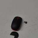 VssoPlor Wireless Mouse, 2.4G Slim Portable Quiet Computer Mice with Nano Receiver for Notebook, PC, Laptop, Computer-Black and Wine Red