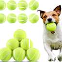 Hanaive 20 Pieces Dog Tennis Balls 2 Inch Mini Tennis Balls for Small Dog Pet Fetching Toy Rubber Felt Training Toys for Puppy Pet Playing Exercise and Practice(Yellow)