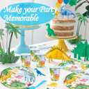Dinosaur Birthday Party Supplies - 175PCS Dinosaur Themes Party Tableware Set, Bithday Disposable Paper Plates Cups and Napkins For Boys Kids Birthday Baby Shower Decorations, Serve 25