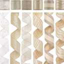 HUIHUANG Champagne Christmas Ribbon Wired Gold Tree Ribbon 6 Rolls Glitter Christmas Wired Edge Ribbons for X-mas Tree, Gift Wrapping, Wreaths, Garland, Home Decor (2.5" Wide, 36 Yards Total)