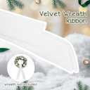 White Wreath Sash, Wreaths Scarf Blank Wreath Sash for Front Door Wedding Party Door Farmhouse Christmas Craft