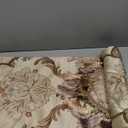 Loom and Mill Vintage Floral Table Runner 108 inches Long, Luxury Jacquard Table Runners with Tassels for Dining Room Kitchen Holiday Table Setting Dresser Party Christmas Decor(Light Khaki, 13x 108")