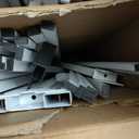 ROIL 20 Inch White King Bed Frame with Rounded Corner and Headboard Hole Mattress Retainers, 3500LBS Heavy Duty Steel Slats No Box Spring Needed Platform Noise-Free Easy Assembly