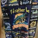 Vuinezo Fishing Gifts for Men, Christmas Fishing Gifts, Funny Fish Gift for Boys, Fish Present for Women Unique, Best Gift for Fisherman, Present Idea for Men Who Love Fishing Blanket 50"X60"