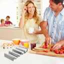 PRETYZOOM Stainless Steel Taco Holder Stand Multi-Slot Burrito Rack Oven Safe Space-Saving Taco Prep Rack for Home Kitchen Dining and Parties