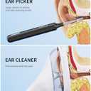Ear Wax Removal Tool Camera - FSA/HSA Eligible Ear Irrigation Flushing System & Ear Cleaner with Camera 1080 HD, Ear Flushing Kit for Adults with One-Piece Waste Tank, Earwax Removal Kit White XL