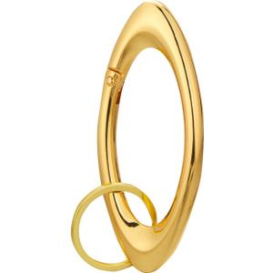 Y2K Cute Star Carabiner Keychain Cool Belt Loop Clip Starlight Heavy Duty Carabiner Clasp Snap Hook Holder Key Buckle, Ellipse Gold