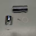 OSDUE Shower Head Holder, 16-27mm Slider Bar Adjustable Shower Head Holder for Slide Bar Slider Clamp Bathroom Replacement, 360 Degree Rotating Sprayer Holder with 2 Hooks, Chrome Finish - Silver (White)