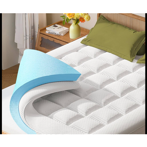 Dual Layer Memory Foam Mattress Topper - AprLeaf 3 Inch Pillow Top Mattress Topper, 2 Inch Cooling Gel Memory Foam and 1 Inch Pillow-Top Cover for Medium Support Relief Back Pain (Full, White)