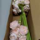 Floroom Ranunculus Artificial Flowers 18 Pcs Blush Faux Silk Mini Ranunculus Bulk Fake Wedding Filler Flowers for DIY Pink Bouquets, Centerpieces, Bridal Shower Decorations & Arrangements