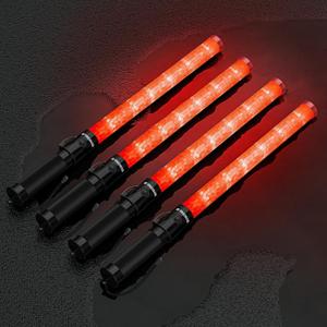 E-riding 4 Pack 21 Inch Traffic Wand, Air Traffic Control Wand with 3 Flashing Modes, LED Multifunction Traffic Safety Baton for Airport, Parking, Car Directing