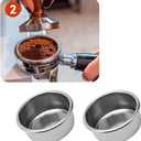 Stainless Steel Filter,Coffee Machine Accessories,UltraFine filtration Basket, Double Cup Coffe Strainer, Forcing Multihole leach Strainerfor Espresso Maker, Home Office
