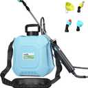 Battery Powered Sprayer 2 Gallon, Electric Sprayer with Retractable Wand & 4 Mist Nozzles & USB Rechargeable Handle, Water Spray Pump Sprayers for Planting Lawn Yard Garden