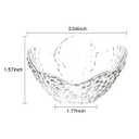 GISK Grey Flower Jewelry Ring Dish Tray,Decorative Glass Trinket Dish,Room Decor Aesthetic, Modern Accent Tray for Vanity (Grey A)