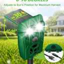 2 x Solar Animal Repellent Ultrasonic Deer Deterrent - 2 Pack Waterproof Adjustable Large Solar Panel with Power Indicator, Motion Sensor & Outdoor Animal Repeller to Deter Cat, Coyote, Raccoon