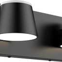 URSOLA 2 Light Bathroom Vanity Light, LED Black Wall Light Fixtures, Up and Down Rotatable Dimmable, 13 inch Bathroom Lighting Fixtures Over Mirror