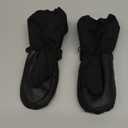 MCTi Kids Mittens Waterproof Winter Ski Warm Sherpa Lined Long Cuff with String (3X-Small, Black)