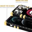 DAIZAG Compatible with iPhone 13 Mini Case,Diamond Flower Lips Metal Decoration Soft TPU Shockproof Anti-Scratch for Girl Womens Protective Cover for iPhone 13 Mini 5.4-inch