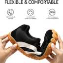 Barefoot Shoes Women Casual Sneakers,Wide Toe Box Shoes Women Zero Drop Barefoot Shoe Men,Minimalist Trail Running Shoe,Non-Slip Lightweight Breathable Comfortable Fashion Walking Hiking Shoes Unisex (Black), 9.5W/8-8.5M