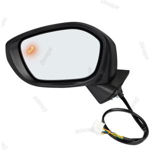 Driver Side Mirror Assembly Compatible with Honda Civic 2022-2025 Heated with Blind Spot Monitor, Power Adjustable Glass Replace 76258T20A21 HO1320351 (7Pin Left)