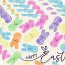 XCHI Colorful Watercolor Cute Bunny Rabbits Easter Placemats Set of 4 Table Mats for Masquerade Party Home Kitchen Dining Table Decorations 12x18 Inch