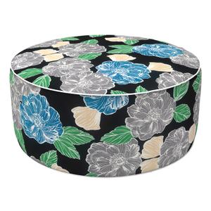 LVTXIII Inflatable Stool Ottoman Footrest with Handle, Decorative Fade-Resistant Foot Stool, Indoor or Outdoor Pouf for Home Garden and Camping Use, 21x21x9, Peony Garden