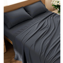 Bedsure Twin Sheets Set - 3 Pieces Soft Twin Bed Sheets - Breathable & Cooling - Hotel Luxury - Easy Care Polyester Microfiber Bedding for Women, Men, Dark Grey