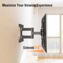 ELIVED Ultra Slim TV Wall Mount for Most 26-60 Inch tvs, Low Profile TV Mount, Full Moiton Wall Mount Bracket Swivel and Tilt, Max VESA 400x400mm, Holds up to 88 lbs. Fits 16" Wood Studs YD3033