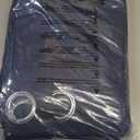 H.VERSAILTEX Linen Blackout Curtains 84 Inches Long 100% Absolutely Blackout Thermal Insulated Textured Linen Look Curtain Draperies Anti-Rust Grommet, Energy Saving with White Liner, 2 Panels, Navy