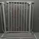 Baby Gate for Stairs, Baby Safety Essentials, Auto Close Gate for Doorways, Easy Install Pressure Mounted Dog Gate Indoor, Pet Gates for Dogs, White (29-43"W30"H, Basic Model)