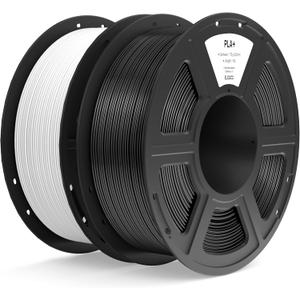 ELEGOO PLA+ Filament 1.75mm Black & White 2KG, High Toughness PLA Plus 3D Printer Filament Dimensional Accuracy +/- 0.02mm, 2pcs 1kg Spool(2.2lbs) Fits for Most FDM 3D Printers
