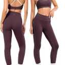 2 Piece Workout Sets for Women, Camisole Square Neck Tops & Seamless Leggings, Gym Yoga Pilates Outfits (Medium, Red006)