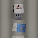 Universal Travel Adapter, International Travel Plug Adapter with 3 USB-C ＆ 2 USB-A Ports 45W, All in One Portable Socket, for USA, UK, EU, AU ＆ 224+ Countries (White)