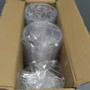 AOZITA [100 Sets] 20 oz Clear Plastic Cups With Lids and Straws, Iced Coffee Cups Disposable Cups for Iced Coffee, Smoothie, Milkshake and Cold Drinks